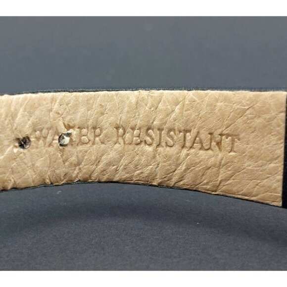 Ladies Anne Klein Watch Black Calf Leather Band Crystal Covered Silver Tone Face - Picture 9 of 9